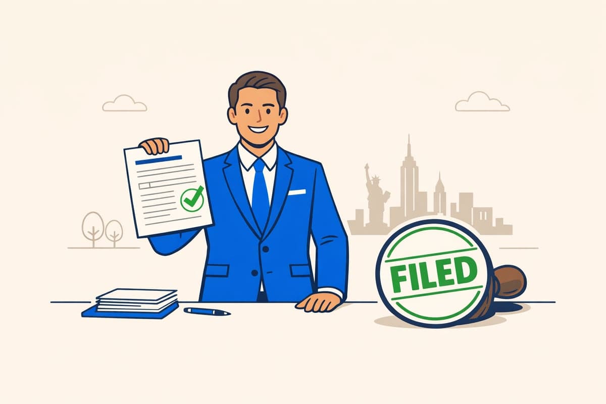 Presentación de un Certificado de Cambio para actualizar el condado de una LLC en NY ante el Departamento de Estado