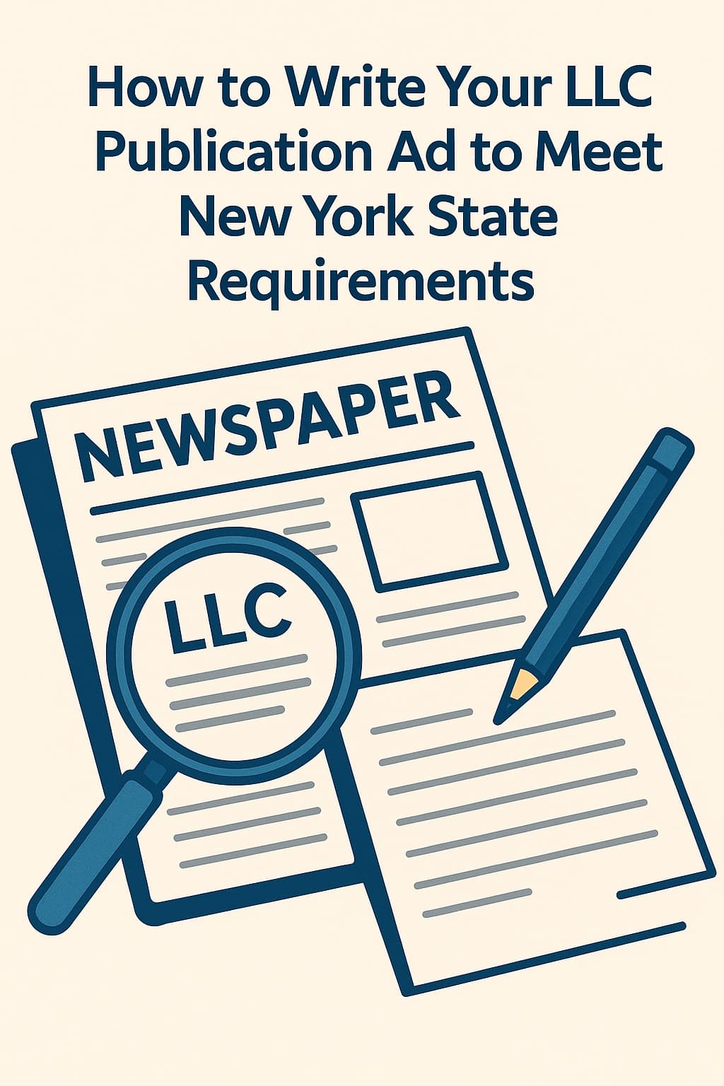 New York LLC publication ad content requirements - legal notice format and writing guide