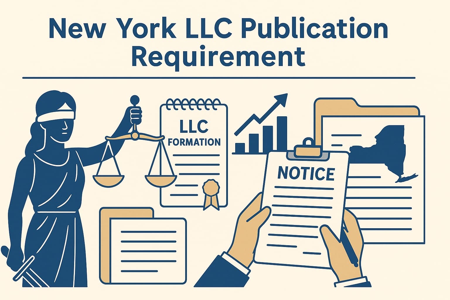 New York LLC publication requirement guide - newspapers, certificates and compliance documents
