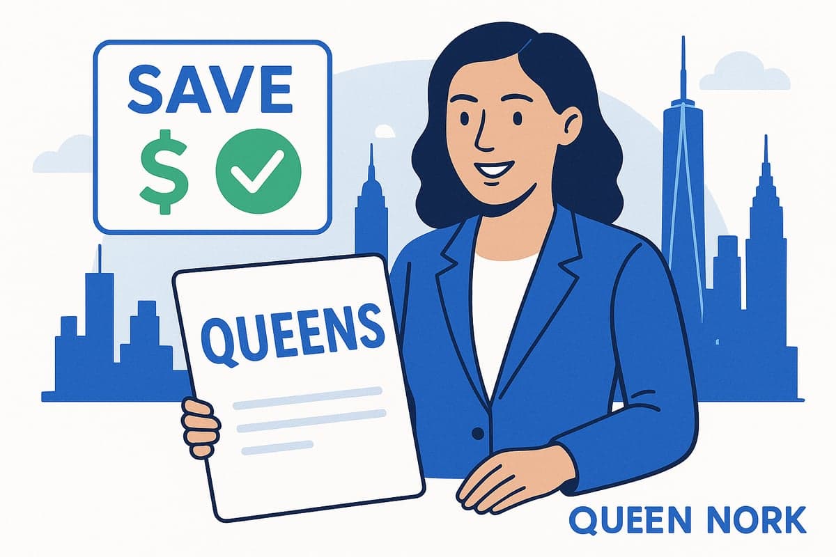 Desglose de costos de publicación de LLC en Queens mostrando periódicos designados y proceso del secretario