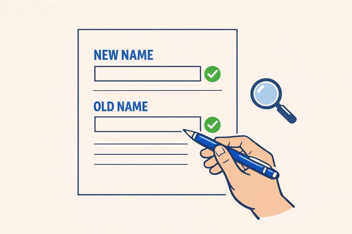 Certificate of Publication form showing the name fields and the 'organized is' line for original name