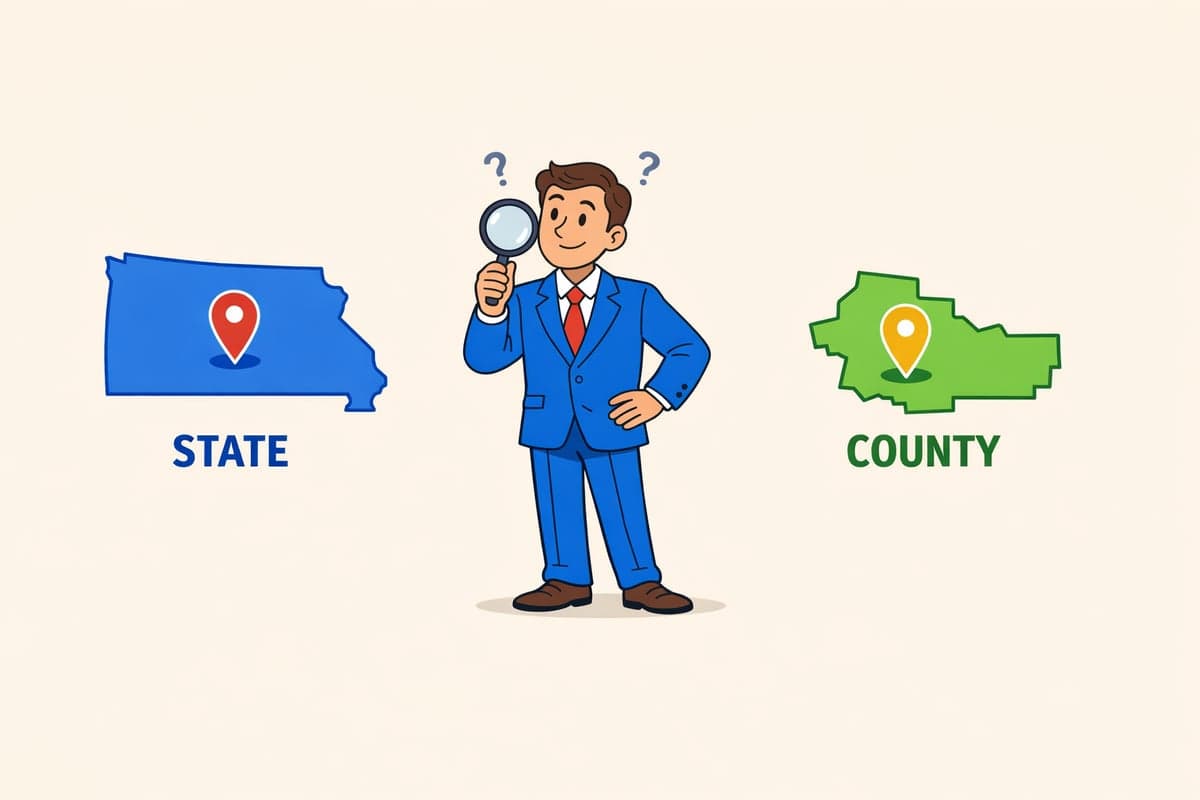 The State of Delaware and Delaware County, New York are two unrelated places that share one name