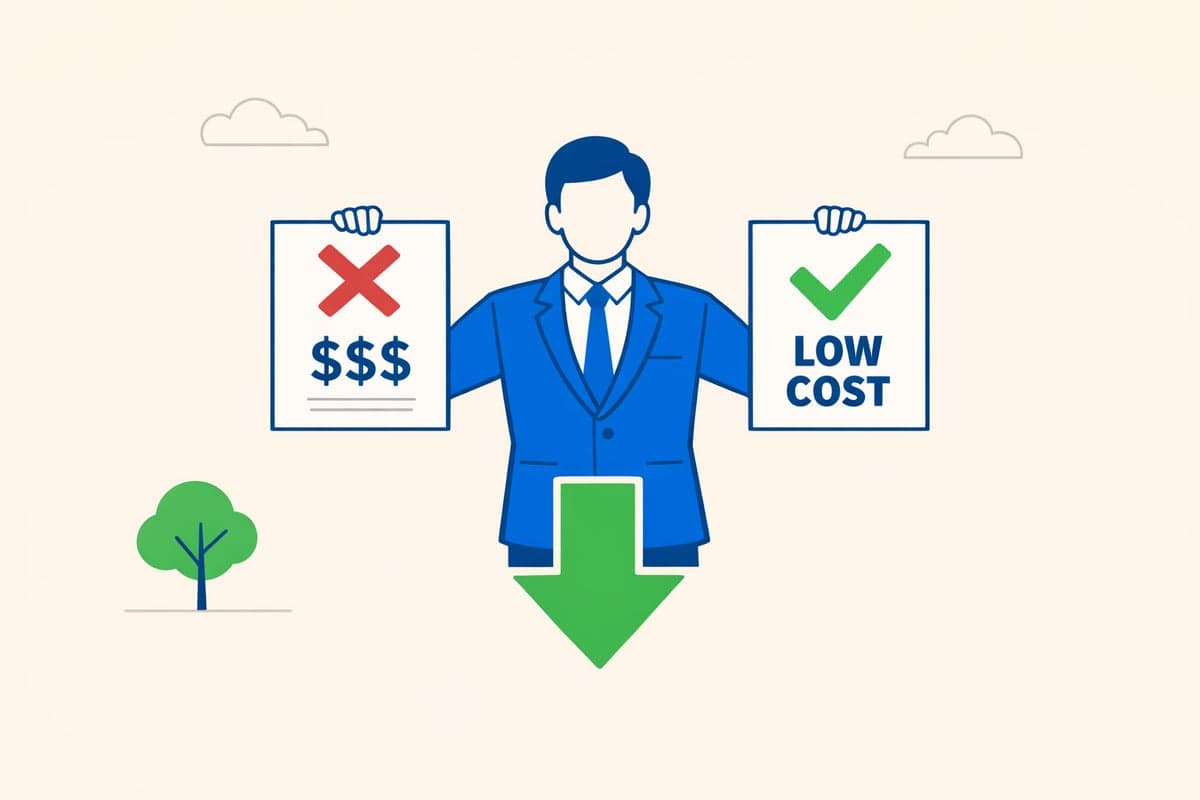 Cost comparison showing publication savings when changing from an expensive county to a lower-cost county